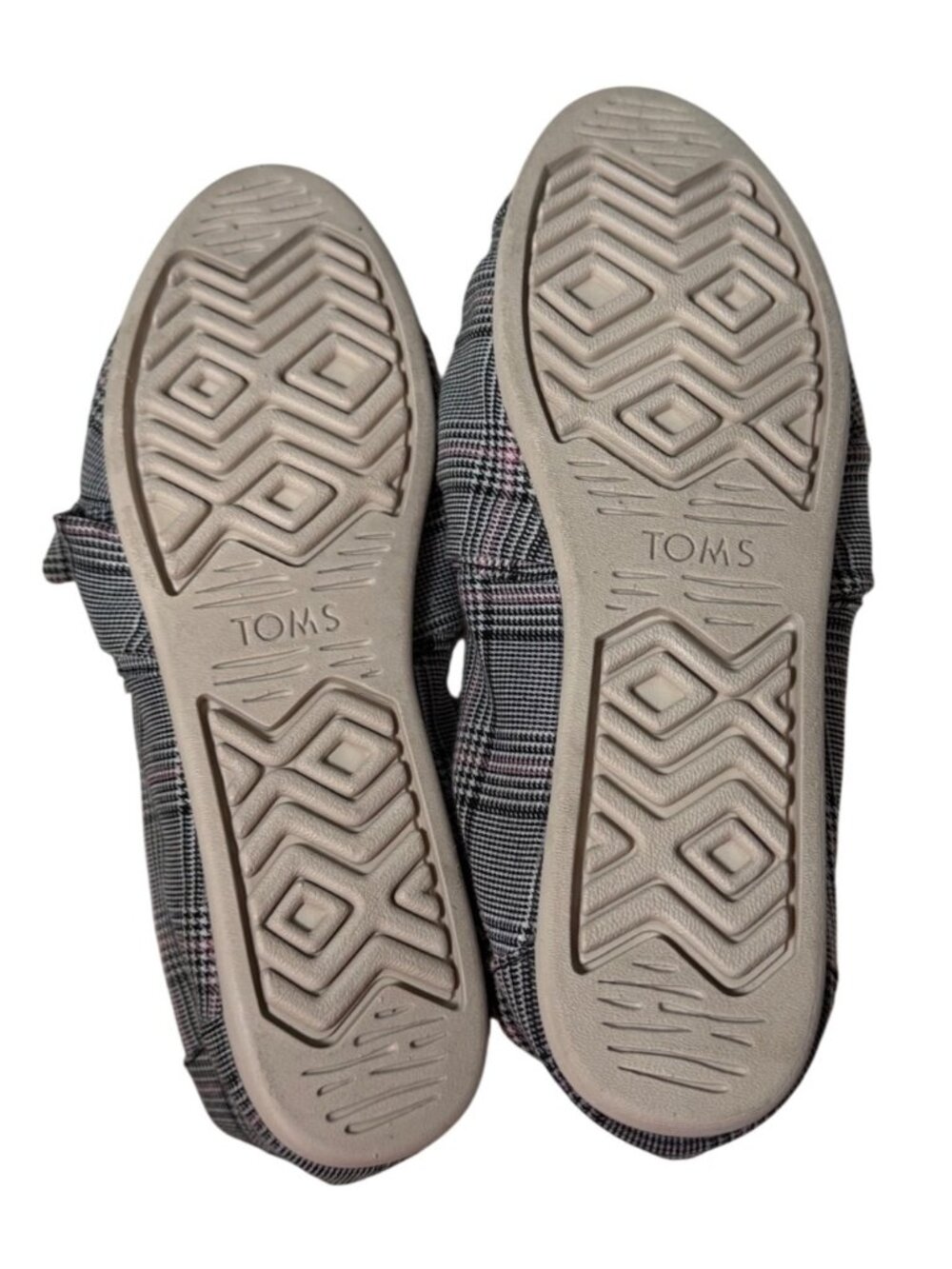 Toms Plaid Canvas Slip-On Flats With Bow & Cloudbound Sole Womens Size 8.5 - Picture 6 of 8